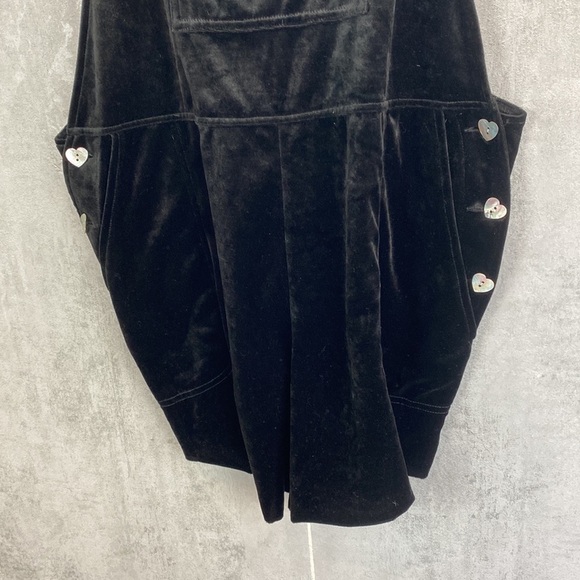 Coldwater Creek black velour romper overalls - Picture 3 of 7